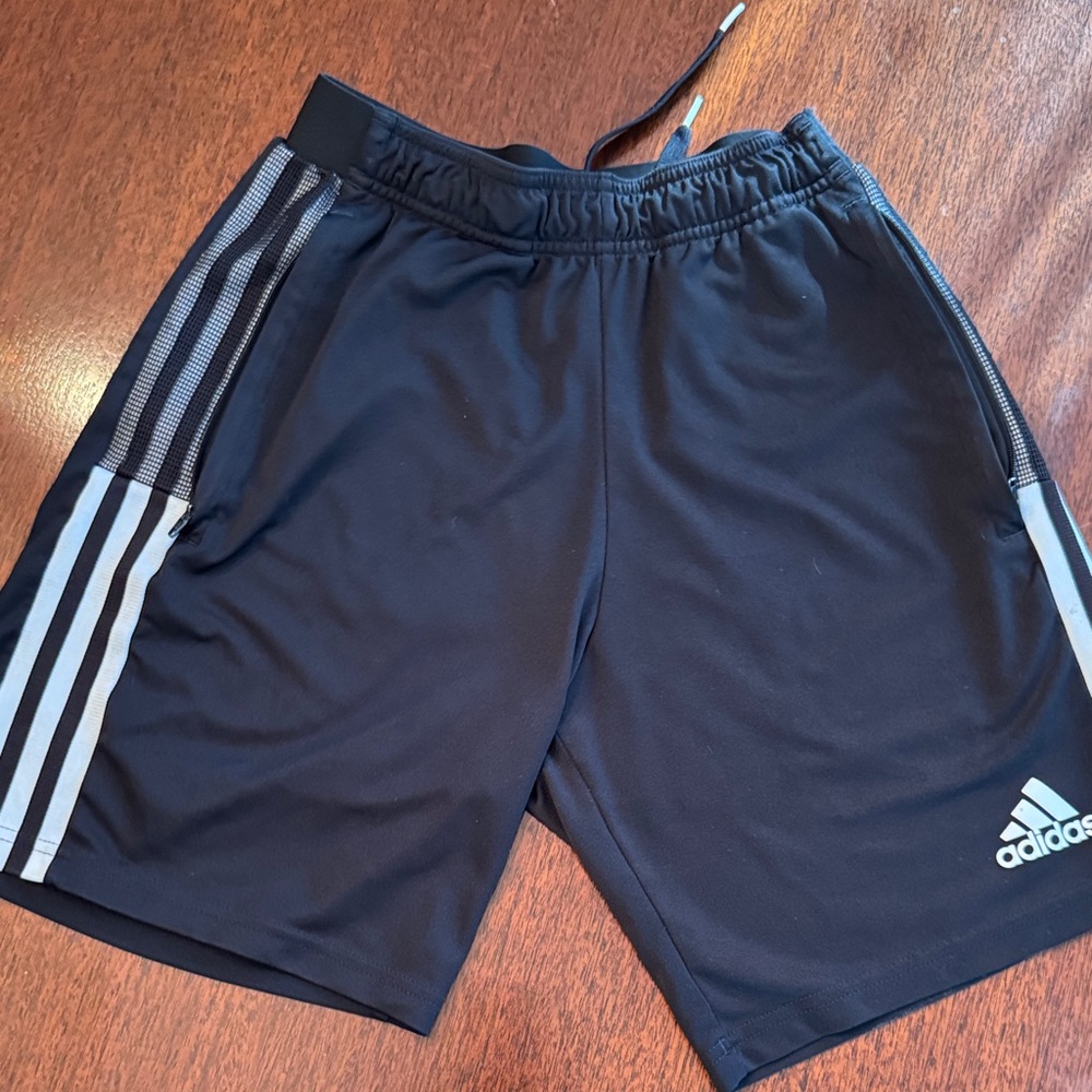 Adidas Men's Black and Gray Athletic Shorts